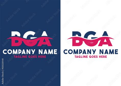 letter bga logo design vector template bga logo stock vector adobe stock