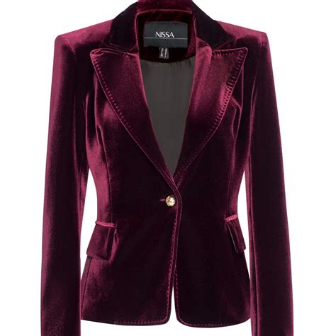 Nissa - Elegant Velvet Jacket Burgundy | Ropa, Abrigos largos, Trajes