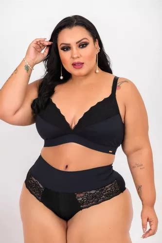 Conjunto Lingerie Plus Size P Gordinhas Lindas Ao