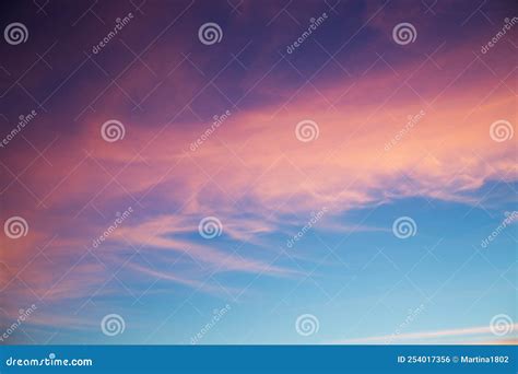 Purple sky at sunset stock photo. Image of beautiful - 254017356