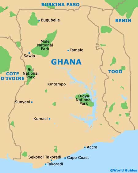 Ghana Maps And Orientation Ghana Western Africa