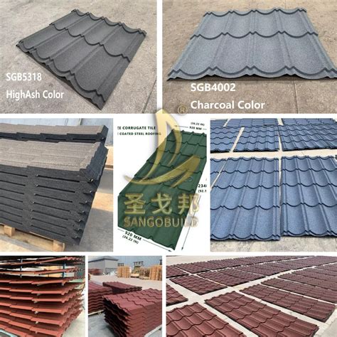 Color Tudor Tile Sand Coated Steel Roofing Sheets Classic Metal Roofing Shingles Corrugated