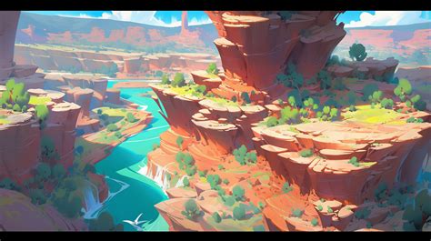 Artstation Grand Canyon Yami Yami Environmental Artwork