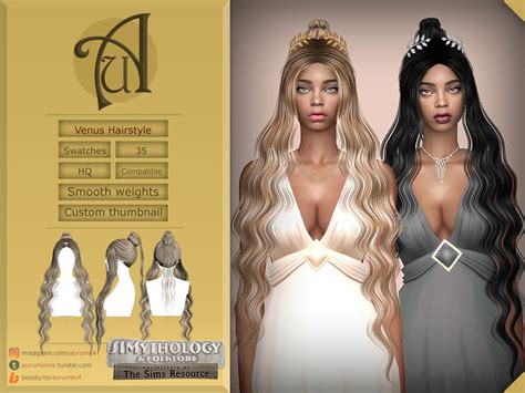 Aurum Sims AurumMusik S SIMythology Venus Hairstyle