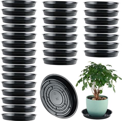 Amazon UltraOutlet 20 Pack Square Plant Saucer 8 Inch Plastic