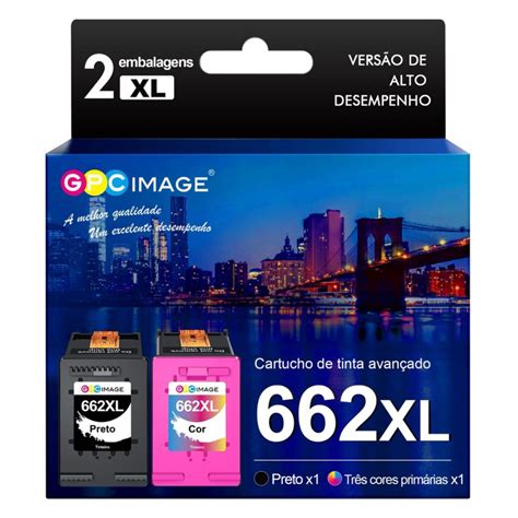 Cartucho 662 Xl Preto - Kit 2 Cartucho De Tinta 662 662 Xl Para Hp 662xl 3516 Preto | Shopee Brasil