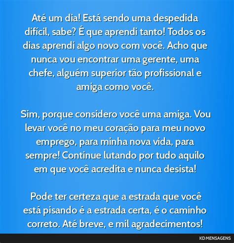 Mensagem De Despedida Do Chefe Do Trabalho Atividades De Trabalho