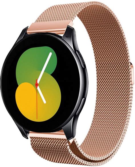 Samsung Galaxy Watch Pro Bandje Rose Goud Milanees Rvs Bandje