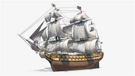 ArtStation - HMS Vanguard - Naval / Pirate Ship Galleon | Game Assets