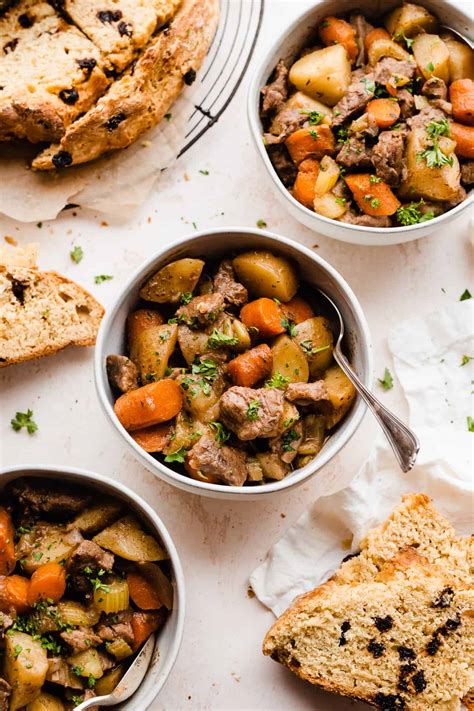 Guinness Irish Lamb Stew Blue Bowl