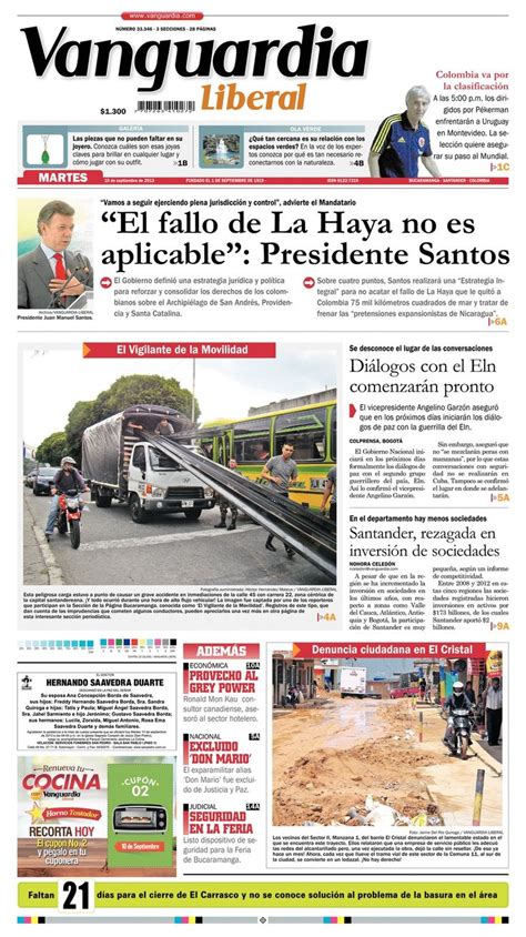 Esta Es La Portada De Nuestra Edici N Impresa Este Martes De