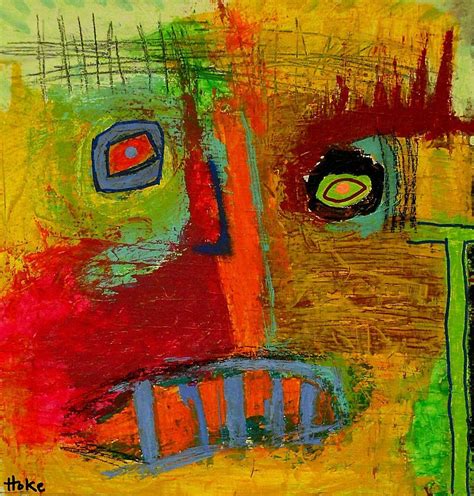 Personal Collection Obey Hoke Outsider Abstract Raw Art Brut Painting