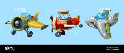 Different Type Of Cartoon Aircrafts Stock Vector Image Art Alamy