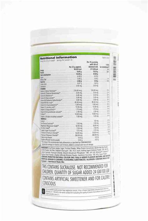 Herbalife Vanilla Protein Powder Nutrition Facts Home Alqu