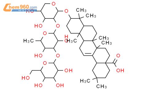 103956 33 8 齐墩果酸3葡萄糖 鼠李糖 阿拉伯糖苷化学式结构式分子式molsmiles 960化工网