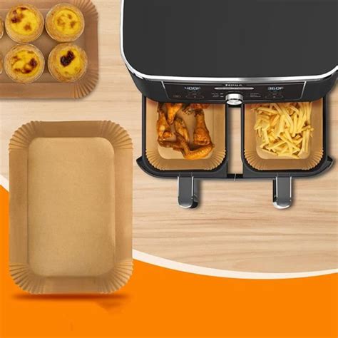 Pi Ces Rectangle Jetable Airfryer Cuisson Papier Doublure Tapis De