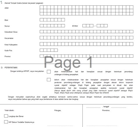 Detail Contoh Formulir Npwp Yang Sudah Diisi Koleksi Nomer