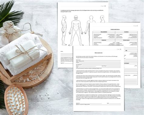 Printable Massage Therapy Client Intake Forms Client Forms Etsy