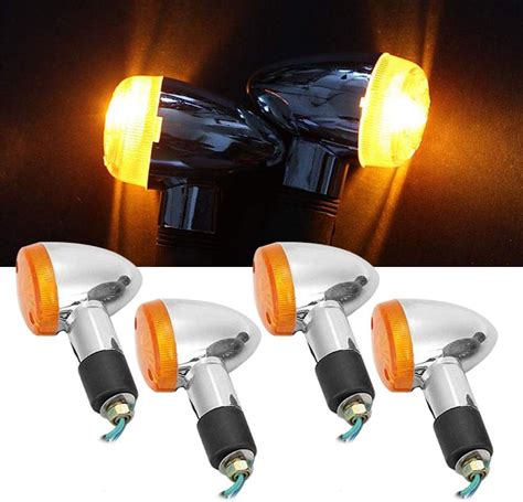 Amazon Oxmart Motorcycle Turn Signals Pcs Universal Front Rear