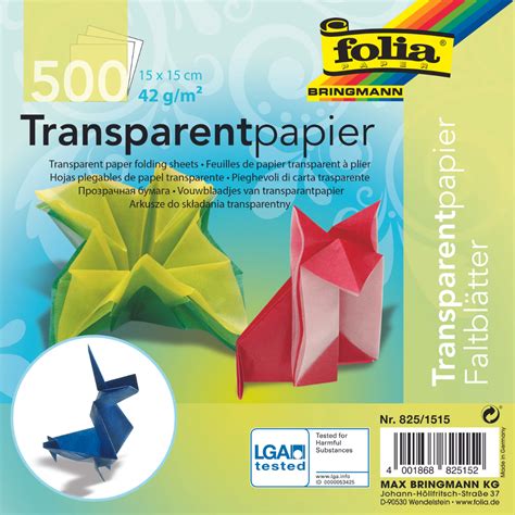 Papel Para Origami Transparente Provoca Arte Material De Arte