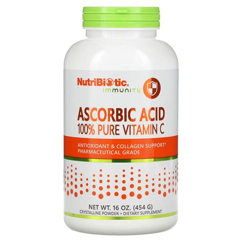 Nutribiotic Immunity Ascorbic Acid 100 Pure Vitamin C Crystalline