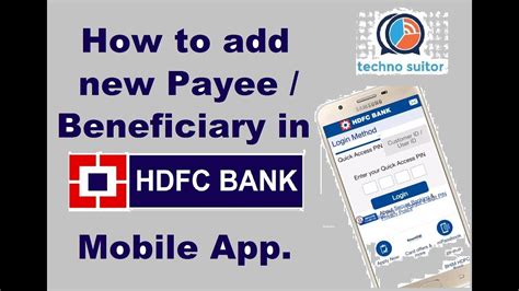 How To Add New Payee Or Beneficiary In Hdfc Bank Mobile App Hdfc