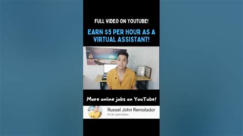 5 Per Hour Virtual Assistant Job For Beginners Youtube