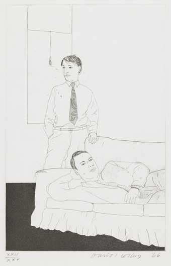 ‘study For ‘mr And Mrs Clark And Percy‘ David Hockney 1970 Tate