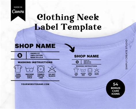 9 Neck Label Templates No Canva Needed Digital Download Post Create