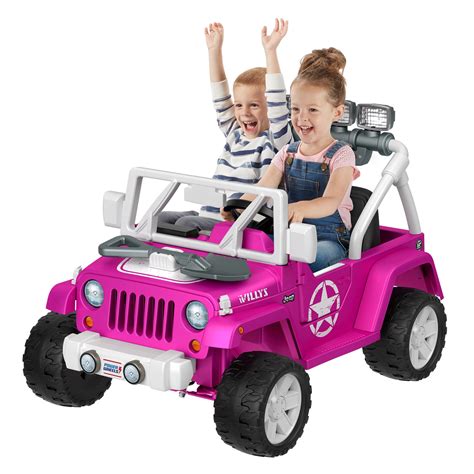 12 Volt Jeep Gladiator Battery Powered Ride On Vehicle In Pink By