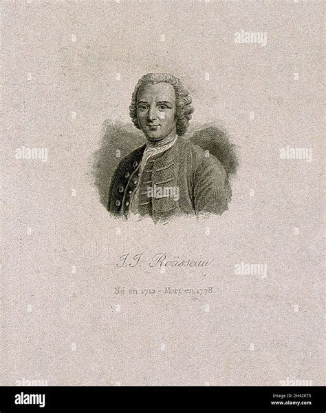 Jean Jacques Rousseau Line Engraving Stock Photo Alamy