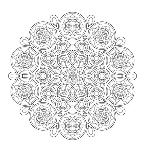 Mandala Illustration For Adult Coloring — Stock Vector © Rijal 107009446