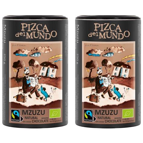 Zestaw 2x Czekolada Do Picia Mzuzu 250 G ORGANIC FAIRTRADE Pizca