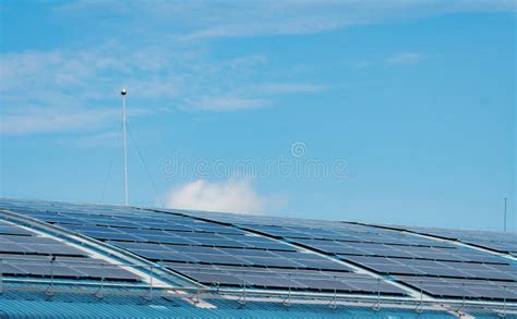 Solar Energy For Factory Or Warehouse Building Solar Panels On The