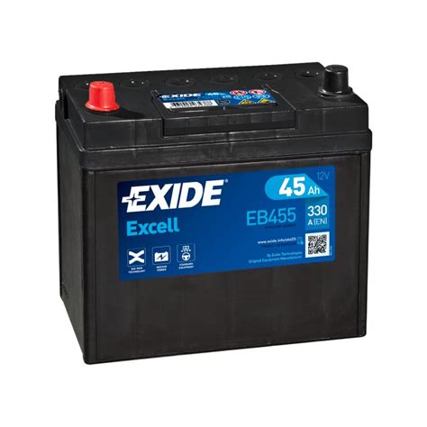 BATTERIE EXIDE EXCELL B24L 12V 45AH 330A 237X127X227 G EB455