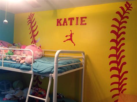 Softball Themed Bedroom Fantasybaseball Softball Bedroom Softball