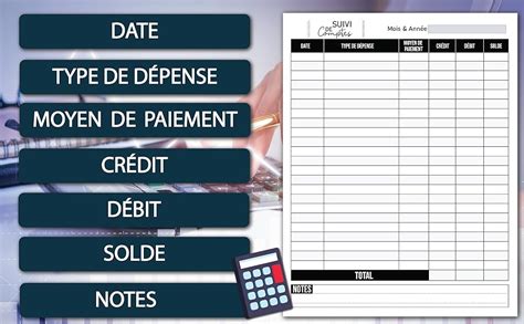 Amazon Fr Cahier De Compte Personnel Carnet De Gestion Mensuelle Du