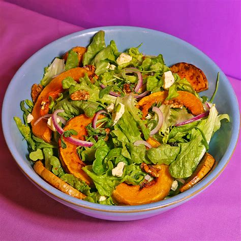 Hot Honey Roasted Pumpkin Salad – Rooted By Food