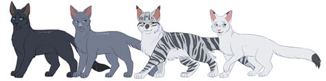 Stormtail, Bluestar, Moonflower, Snowfur by CascadingSerenity on DeviantArt