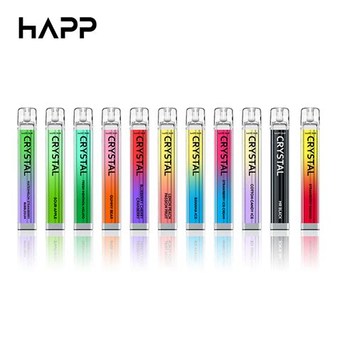 Ca Usa Happ Bar Crystal Vape Mesh Coil 600 Puffs 2ml 10 Flavors