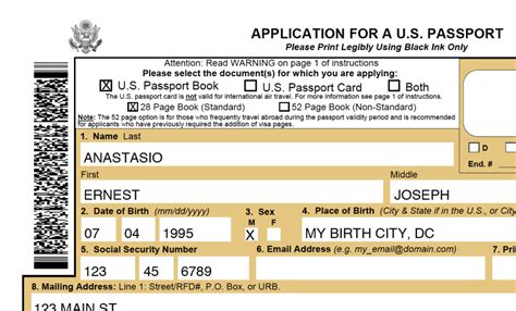 How To Fill Out Us Passport Renewal Form USPassportForm Net