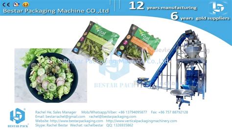 Mixing Salad Leafy Vegetables Automatic Weighing And Pouch Packaging