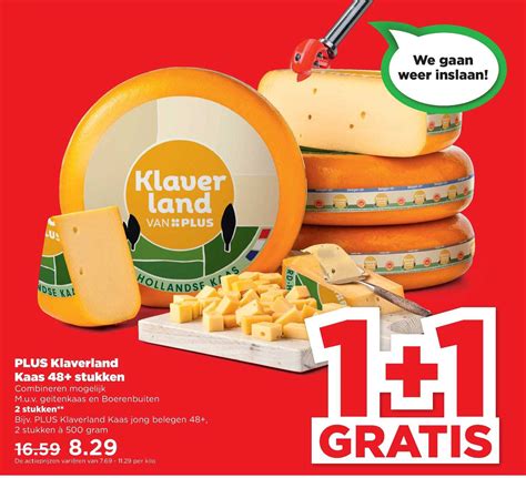 Plus Klaverland Kaas Stukken Gratis Aanbieding Bij Plus