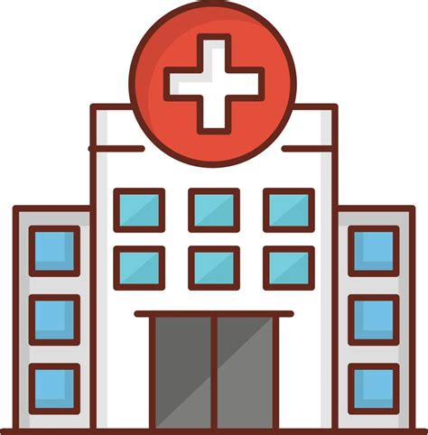 Hospital Vector Illustration On A Transparent Background Premium