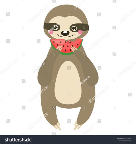 Cute Sloth Cartoon Style Vector Illustration Stock Vector (Royalty Free) 1976798858 | Shutterstock