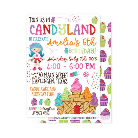 Candyland Invitations