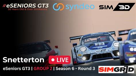 ESeniors GT3 GROUP 2 S6 R3 Snetterton YouTube