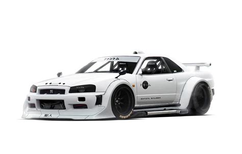 Wallpaper Nissan Minimalism White Skyline Tuning Future R34 By