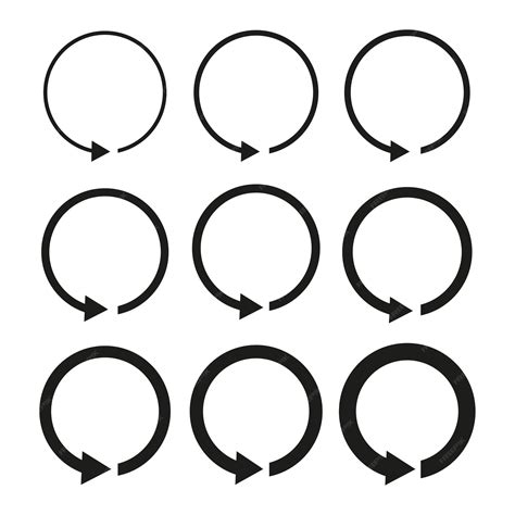 Premium Vector Circular Arrows Motion Icon Set Vector Illustration