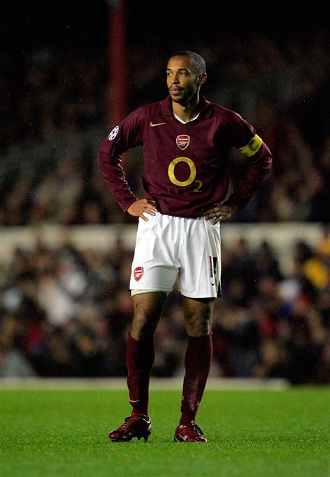 Thierry Henry Wearing The Arsenal Home Kit During 0506 Season